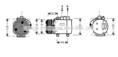 PRASCO FDK357 Compressor, air conditioning
